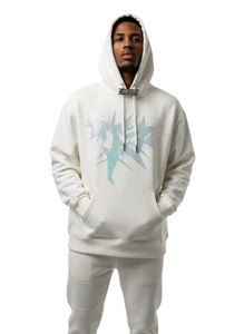 Luxury Rhinestone Hoodie Men Custom 500gsm Heavyweight Acid Wash French Terry Streetwear Oversized Pullover ODM - Product Image 1