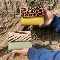 Dompet kecil tiga lipat kulit daur ulang buatan tangan baru untuk wanita tempat kartu kredit Mewah desainer kualitas tinggi dompet kulit sapi