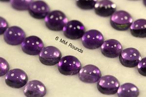 พลอยอะเมทิสต์ธรรมชาติอัญมณีทรงหลวมทรงกลมเจียระไน - Product Image 3