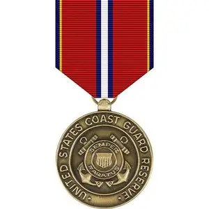Özel logo metal gravür kupa ve madalya sahil güvenlik rezervi iyi davranış madalyası kayıtlı reservists madalyaları için ödüllendirildi