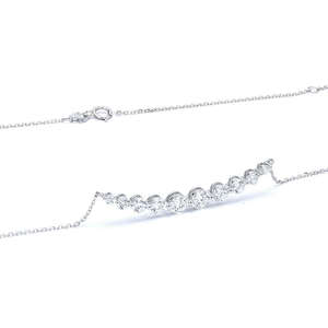 18K blanco \ oro moissanite diamantes collar de diamantes para regalos o bodas joyería de moda - Product Image 4