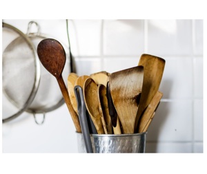 Handmade Unique Kitchenware <b>Wooden</b> Salad Server Set of 2 Wood <b>Utensils</b> for Serving Salads Ketchenwar - Product Image 3