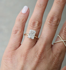 Handmade Elegant 3.31 Carat Crushed Ice Radiant Cut Wedding Ring <b>Minimalist</b> Solitaire Bridal <b>Jewelry</b> GRA Certificate for Her - Product Image 4