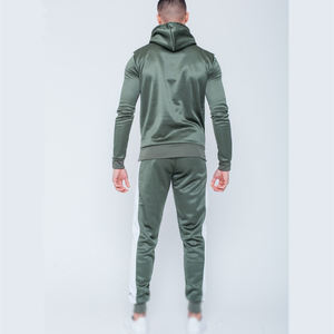 2025 Top Design Slim Side Stripe Jogging Suit Deportes Diseño personalizado Chándales para hombres OEM Chándal personalizado - Product Image 2