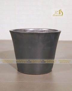 Art-home Ceramics Maceta moderna de cerámica esmaltada de negro Ecológica para uso en interiores/exteriores Mejora la decoración del hogar del jardín - Product Image 3