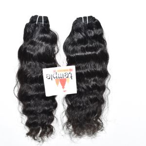 100% vente en gros faisceaux indien fabrique des cheveux de couleur naturelle femmes noires non transformées cuticule aligné extensions de cheveux humains - Product Image 5
