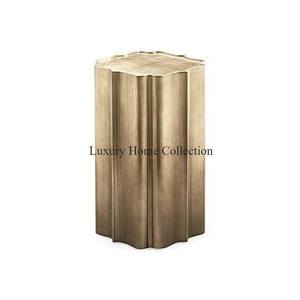 Table d'appoint de forme ronde de couleur noire avec base en marbre Forme cylindrique Maison Décorative Fantaisie Designer Attrayant Look Meubles - Product Image 3