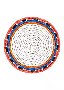 Sous-verre de broderie de perles de rocaille faites à la main conception personnalisée sous-verre perlé de luxe en gros pour la décoration de table pour les mariages - Product Image 5