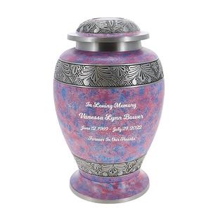 Soporte conmemorativo de peltre de doble Corazón de urna de cremación de princesa rosa para mini urnas pequeñas - Product Image 6