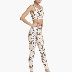 Ensemble de yoga pour femmes grande taille respirant de qualité supérieure, vêtements de sport, vêtements de sport, exercice, athlétisme, salle de sport, entraînement, devant 2 pièces, sans couture, OEM - Product Image 6