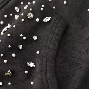 Sweat à capuche unisexe en polaire chaud avec paillettes et cristaux, 100% coton, écologique, design streetwear élégant pour l'hiver, pour les commandes en gros - Product Image 4