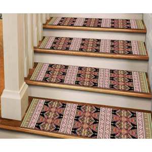 Printed Rug - Step Rugs, <b>Pink</b> Rug, Green Rugs, Modern Rug,Goblen - Product Image 1