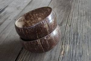 Juego de Vajilla Ecológico de Cáscara de Coco Natural, Hecho a Mano, Sostenible, Reutilizable, para Cocina, Comedor, Ensaladas, Smoothies - Product Image 5