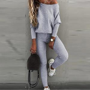Women Hoodies Two Piece Sets High Quality Printing Hooded Sweatshirt <b>Sweatpants</b> Casual Jogging Suit Female Outwear and Trousers - Product Image 3