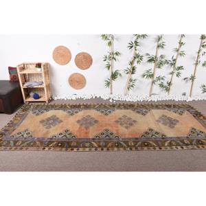 พรมสไตล์ตุรกีโบฮีเมียนแนววินเทจเป็นมิตรกับสิ่งแวดล้อมวัสดุขนสัตว์ลายปะต่อสีน้ำตาลสีเบจยาว4เมตรกว้างคลาสสิก9x12 - Product Image 1