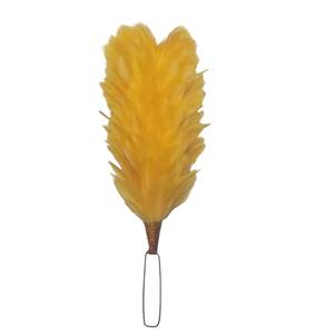 Pluma amarilla de 4 pulgadas con base de alambre para sombrero Glengarry - Product Image 1