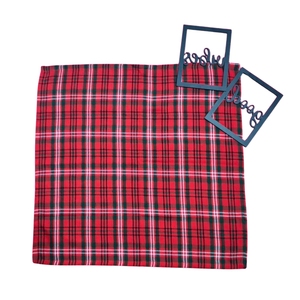 Serviette de table en coton 100% à carreaux rouges et noirs – Serviette de table de qualité supérieure, douce, durable, réutilisable et lavable pour la maison et la restauration - Product Image 2