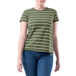 Ropa Deportiva de calidad Premium para mujer, camisetas de manga corta con cuello redondo, de nuevo estilo camiseta a rayas, ropa de gimnasio - Product Image 3
