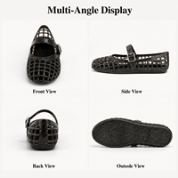 Sandalias de gelatina para mujer, estilo Mary Jane, con purpurina, parte superior de PVC, planas, al por mayor para playa, resort y venta minorista