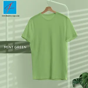 T-shirt décontracté d'été pour homme 100 % coton à manches courtes, confortable, multicolore, séchage rapide, jersey, conception de logo personnalisé, Bangladesh, vierge - Product Image 1