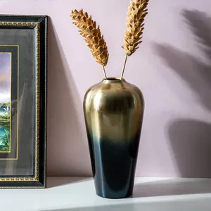 Florero de Metal nuevo de moda decorativo, adornos de lujo simples modernos, tamaño y forma personalizados, maceta - Product Image 4