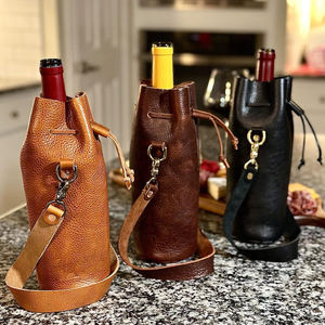 Bolso de cuero para vino, bolsa de transporte para botella de vino, portador de regalo, botella de noche para niñas, - Product Image 5