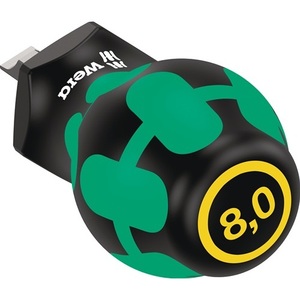 WERA Stubby <b>Screwdriver</b> 335-8mm Cutting Width 24.5mm Blade Length 2-Component Handle Round Blade - Product Image 3