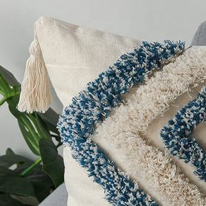 MORE Boho Decorative <b>Throw</b> <b>Pillow</b> Cover, Woven Tufted <b>Pillow</b> Cover with Tassels Diamond Pattern <b>Pillow</b> Covers - Product Image 5