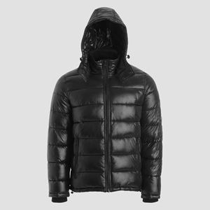 2024 OEM Custom Design Men's <b>Thin</b> <b>Puffer</b> <b>Jacket</b> Long Hooded Stand Collar Pocket Decoration High Street Style Winter Multi-Color - Product Image 6
