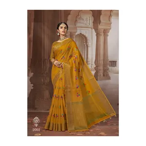 Saree Cotton Chanderi Nhà Cung Cấp Ấn Độ Sản Xuất Tại Ấn Độ Để Bán