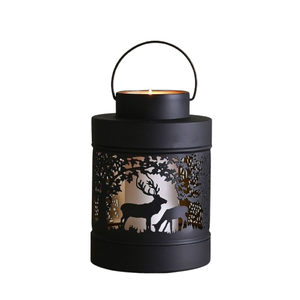 Soporte de luz en T de metal y madera Mezcla festiva de diseño moderno y encanto rústico decoración navideña perfecta para el hogar y la Oficina - Product Image 1