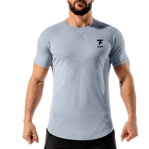 Vente chaude T-shirt de sport pour hommes Style athlétique avec logo imprimé personnalisé de haute qualité 100% coton motif solide vêtements de sport coupe ajustée - Product Image 1