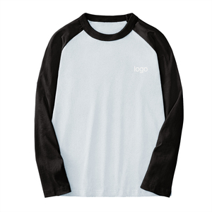 Raglan Long Sleeve Custom Blank T Shirts Men Custom <b>logo</b> Men Custom Raglan t Shirts Long Sleeve Solid Color Dyed Men's T shirts - Product Image 4