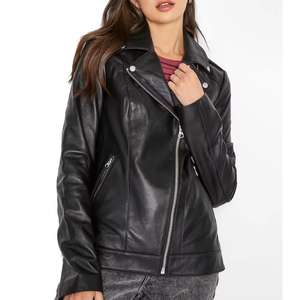 เสื้อแจ็กเก็ตหนังสำหรับผู้หญิงเสื้อแจ็กเก็ตหนังแขนยาวระบายอากาศได้ดี - Product Image 3