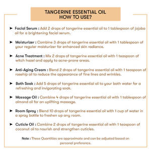 Huile Essentielle de Mandarine 100% Pure Pressée à Froid avec Thé Blanc, Encens, Orange Douce et Myrrhe pour l'Hydratation et la Relaxation - Product Image 5
