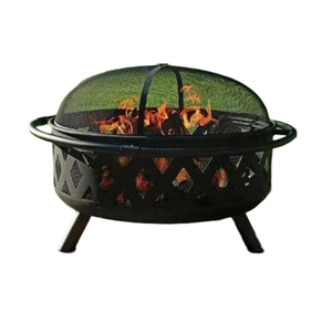 Grand foyer économique en métal enduit de poudre noire pour le jardin avec affichage de ferme - Product Image 2