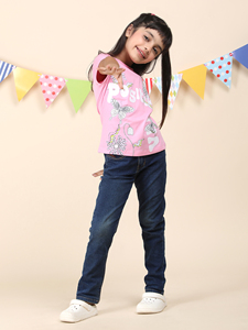 เสื้อยืดคอกลมสำหรับเด็กผู้หญิงผ้าฝ้าย100% ใหม่มาแรงวิธีการพิมพ์ที่แตกต่างกันและวัสดุในมือ - Product Image 2