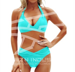 Impression personnalisée femmes Bikini ensemble de maillots de bain deux pièces Push Up maillot de bain maillot de bain prix de gros d'usine - Product Image 4