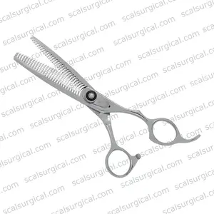 Tesoura de desbaste CNC para barbeiro, tradicional de alta qualidade, dupla face, corte CNC, para cabeleireiro japonês, mão esquerda, dentes