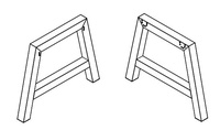 Pieds de table en fonte métallique modernes en forme de X, fabriqués au Vietnam, pour bureau, banc, mobilier de salle à manger
