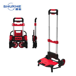 Troli Belanja Lipat Portabel Shunhe 90SE Ringan dari Aluminium & PP dengan Tas Besar Kapasitas Beban 60kg Tersedia OEM - Product Image 1