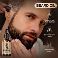 Luxtume Label pribadi cuci jenggot, Kit perawatan sikat minyak pertumbuhan jenggot untuk pria suami pacar