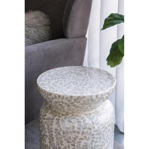 Best Selling Mother Of Pearl Side <b>coffee</b> <b>table</b> Shape <b>White</b> Shell Inlay Decorative Furniture Wholesale For Resort Interior Use - Product Image 4
