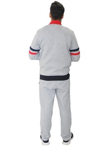 Ensemble de survêtement d'entraînement en polyester et coton pour homme, coupe ample, demi-boutonnage, sweat-shirt et pantalon de jogging unisexe, blocs de couleur, 2 pièces - Product Image 6
