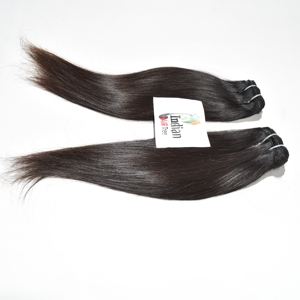 ผมแท้ 100% แบบตรง ดูเป็นธรรมชาติ สีดำ ไม่ผ่านการแปรรูป ผลิตโดยผู้ผลิตโดยตรง ไม่มีสารเคมี  แบบเป็นมัด - Product Image 1