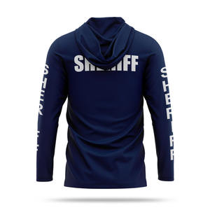 Fitness entraînement course pull SHERIFF hommes Performance chemise à capuche en plein air vente chaude Slim Fit hommes sweats à capuche avec Logo personnalisé - Product Image 4