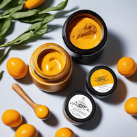 Muestra Gratuita de Productos Faciales Exfoliantes de Arcilla de Cúrcuma con Vitamina C Herbal Blanqueadora