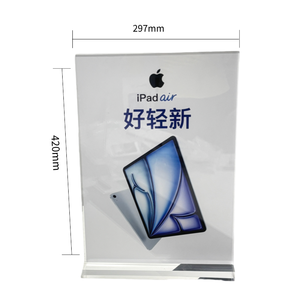 Nhựa khuyến mãi <span class=keywords><strong>A4</strong></span> tờ rơi hiển thị đứng double side menu chủ dấu hiệu giá Tên Thẻ Nhãn đứng - Product Image 1