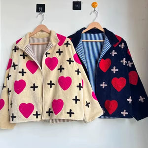 Veste matelassée en broderie Suzani faite à la main, unisexe, en velours de coton de qualité supérieure, pour l'hiver, nouvelle collection de vêtements, cadeau pour elle - Product Image 1