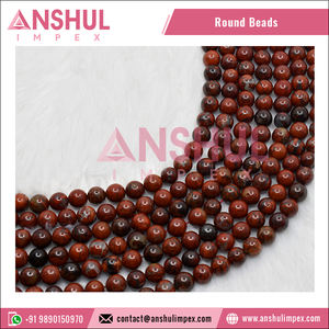 Cuentas Redondas de Jaspe Poppy de Grado Puro Curativo de Calidad Premium, Superficie Lisa, 8mm, para Fabricación de Joyas de Anshul Impex - Product Image 6